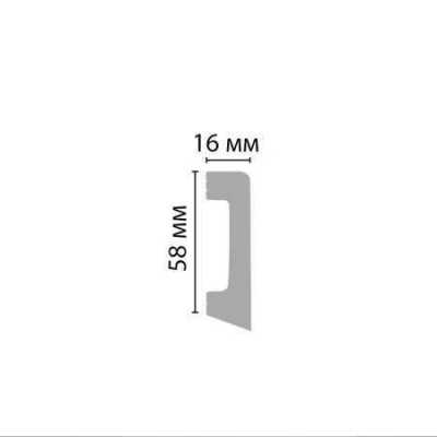 Плинтус Плинтус напольный DECOMASTER D234-116ДМ (58*16*2400мм) черный матовый – цена, описание и отзывы — фото